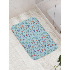 Summer Fruit Abstract Colors Bath Mat