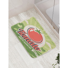 Vintage Tomato Poster Bath Mat