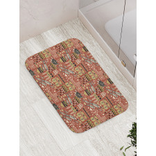 Primitive Animal Drawings Bath Mat