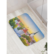 Estonia Historic Town Sunset Bath Mat