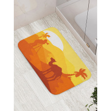 Camel Safari Monochrome Art Bath Mat