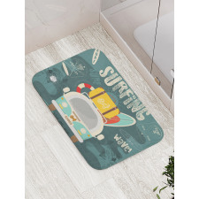 Surfing Text and Van Bath Mat