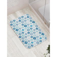 Diamond Shaped Triangles Bath Mat