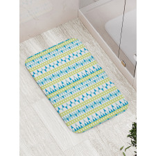 Geometric Circles Triangles Bath Mat