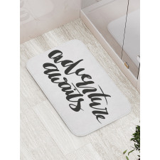 Monochrome Cursive Bath Mat