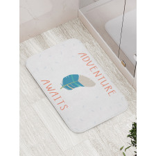 Feather and Text Bath Mat