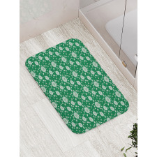 Botanical Pattern Seeds Bath Mat