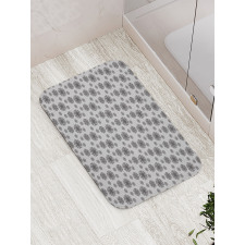 Botany Motif Polka Dots Bath Mat