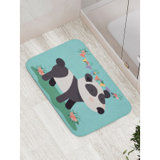 Children's Party with Flowers Bath Mat