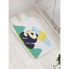 Mammal and His Baby Outdoors Bath Mat