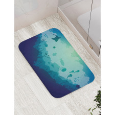 Jellyfish Corals Mammals Bath Mat