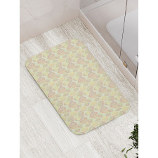 Outline Leaves Bath Mat