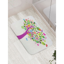 Flower Butterflies Bath Mat