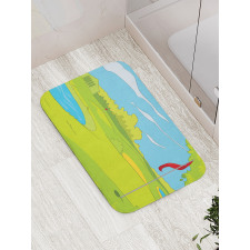 Grass and Pond Bath Mat