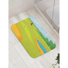 Flags Grass Land Bath Mat