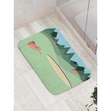 Hills Flags Woods Bath Mat