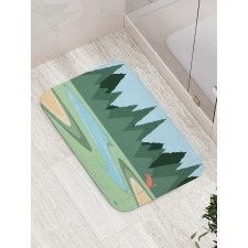 Sports Field Flag Bath Mat