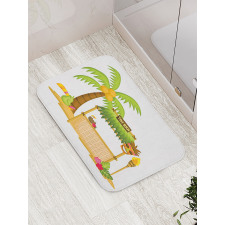 Tropical Concept Tiki Bar Fun Bath Mat