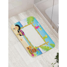 Hawaiian Children Happy Birds Bath Mat