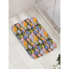 Colorful Various Flowers Bath Mat