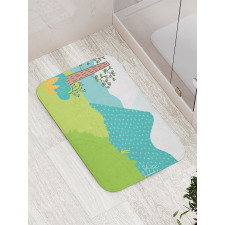 Dotted Mountains Bath Mat