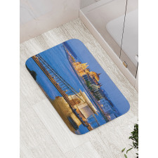 River of Budapest Bridge Bath Mat