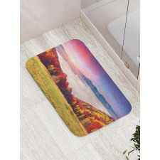 Fall Morning Mountain Bath Mat