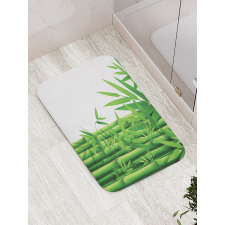 Modern Bamboos Stems Bath Mat