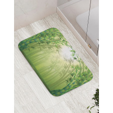 Bamboo Trees in Forest Bath Mat