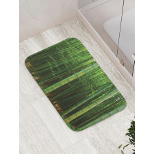 Exotic Bamboo Tree Forest Bath Mat