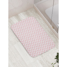 Monochrome Retro Triangles Bath Mat