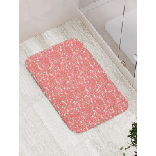 Abstract Red Caviar Graphic Bath Mat