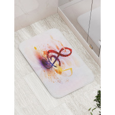 Artwork with Splashes Bath Mat