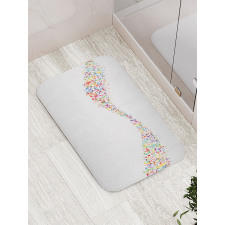 Colorful Wave Banner Bath Mat