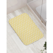 Monotone Round Circles Bath Mat