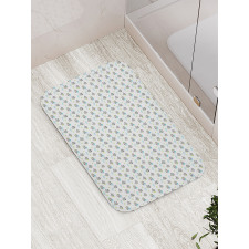 Raccoon Trees Clouds Bath Mat