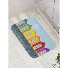 Colorful Cabins Sea Bath Mat