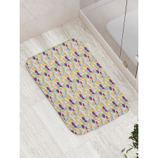 Colorful Fruits and Leaves Bath Mat