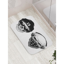 Funny Skull Band Bath Mat