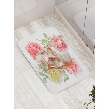 Romantic Roses Floral Bath Mat