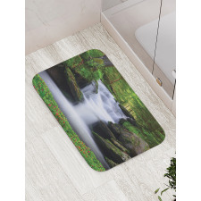 Trees Flowers Waterfall Bath Mat