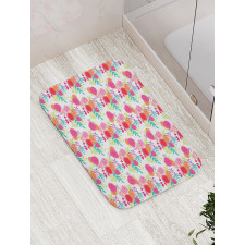 Spring Time Botanical Art Bath Mat