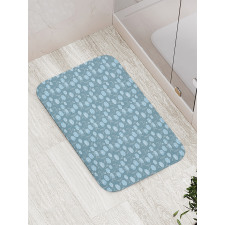 Rose Flowers in Pastel Art Bath Mat