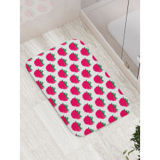 Repetitive Raspberries Design Bath Mat