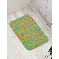 Retro Feelings Squares Bath Mat