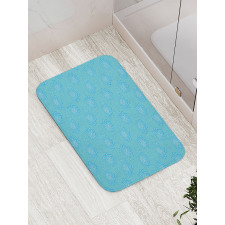 Pointy Petals Flowers Leaves Bath Mat