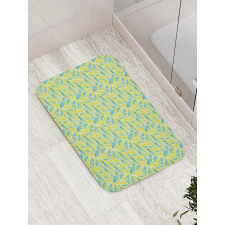 Rhythmic Vivid Leaves Art Bath Mat