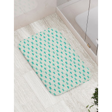 Seashore Crustacean Leaves Bath Mat