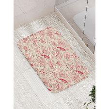 Vintage Style Flowers Art Bath Mat