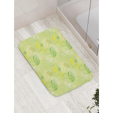 Repeated Leaf Design Art Bath Mat